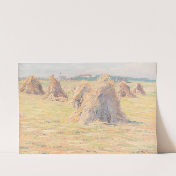 Hay harvest near Dachau by Carl Friedrich Felber