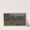 Haystacks against the background of a forest in Spreewald (1850-1881) by Adolf Dressler