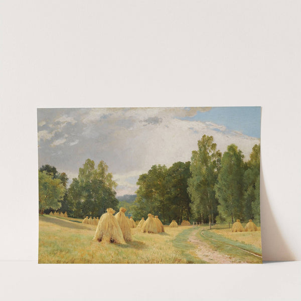 Haystacks, Preobrazhenskoe by Ivan Ivanovich Shishkin