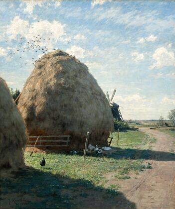 Haystacks. Summer Scene from Skagen