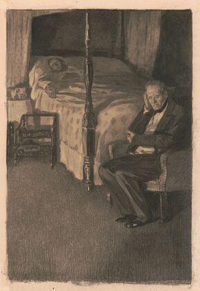 ‘He sat up alone with him through the night’ from Middlemarch by George Eliot (1899)
