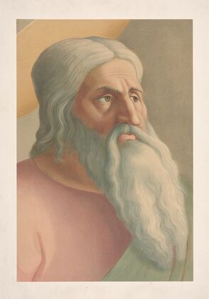 Head from the fresco of the Tribute Money (1861)