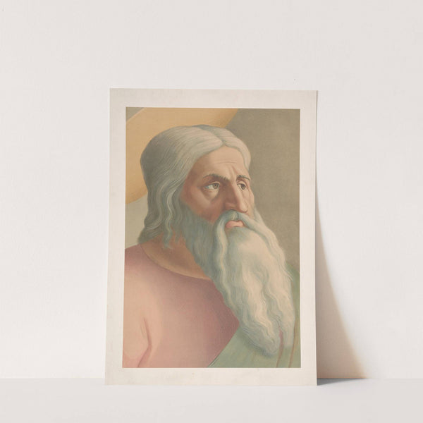 Head from the fresco of the Tribute Money (1861) by Storch & Kramer