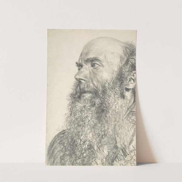 Head of a Bearded Man (1884) by Adolph von Menzel