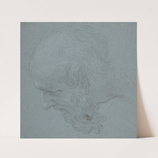 Head of a Bearded Man Looking to Upper Left (1634–89) by Ciro Ferri