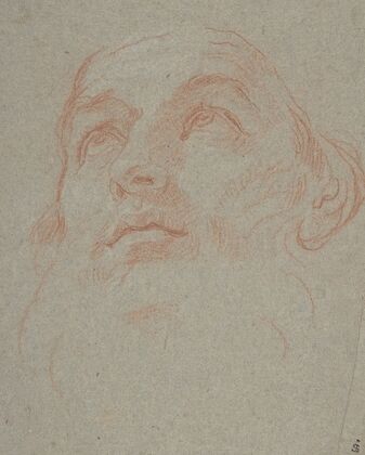 Head of a Bearded Man Looking to Upper Left (Saint Ambrose)