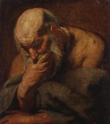 Head of a bearded man, possibly an apostle