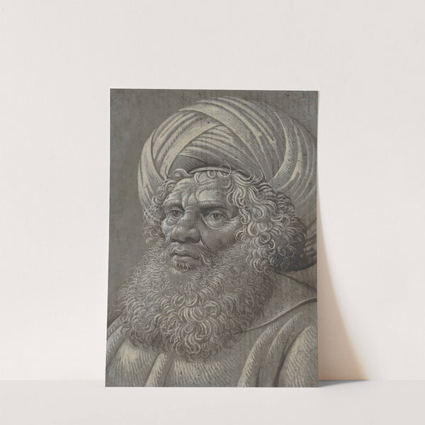 Head of a Bearded Man Wearing a Turban by Master of the Death of Absalom