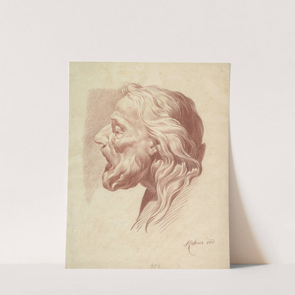Head of a Bearded Old Man in Profile to the Right by Johann Evangelist Kastner