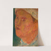 Head of a girl in a hat by Tadeusz Makowski