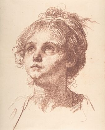 Head of a Girl Looking Up