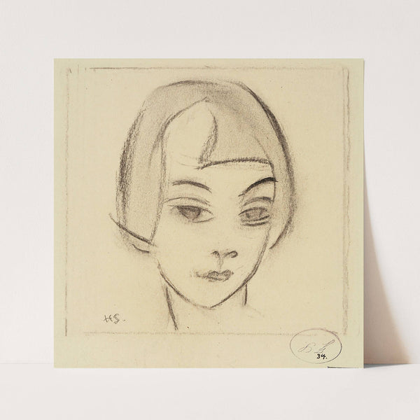 Head of a Girl (Vignette, Karin) (1928) by Helene Schjerfbeck