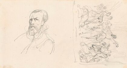 Head of a Man and Scene