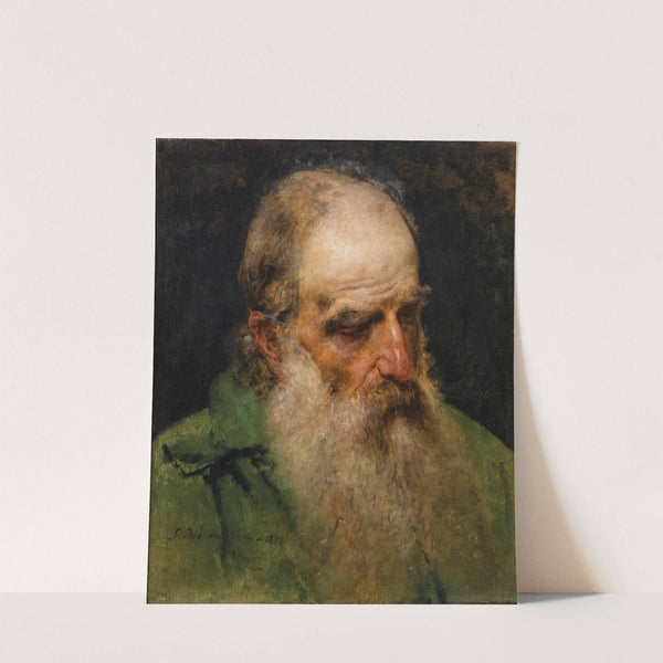 Head Of A Man Looking Down (1878) by Francesco Hayez