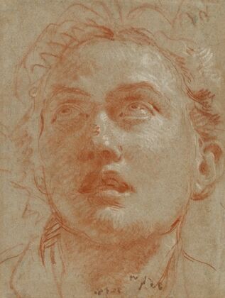 Head of a Man Looking Up