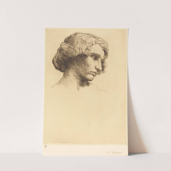 Head of a Man (Tete d’homme) II (1877) by Alphonse Legros