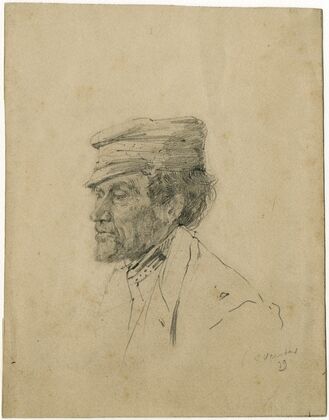 Head of a man with cap (1879)
