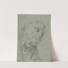 Head of a Monk; Caricature of a Man in Profile (1590) by Agostino Carracci
