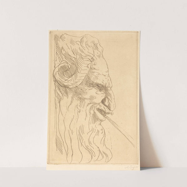 Head of a Satyr (Tete de satyre) by Alphonse Legros