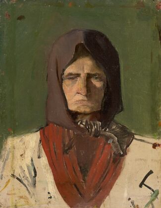 Head of a Villager in a Dark Scarf (1895–1900)