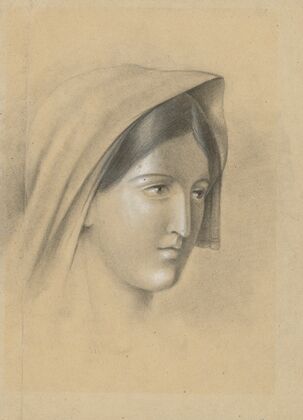Head of a Woman in a Scarf (1870–1871)