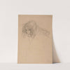 Head of a Woman in Three-Quarter Profile (Study for the Beethoven Frieze) by Gustav Klimt