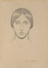 Head of a Woman; Study for a mural in the Church of Saint-Paul, Nîmes (1846–49)