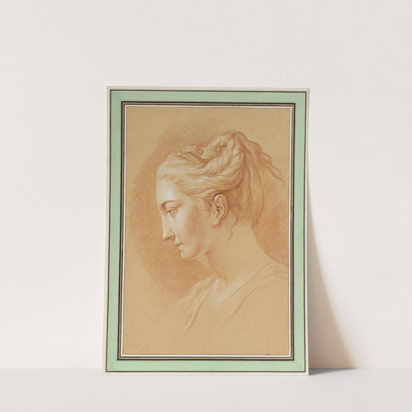 Head of a Young Woman in Profile to Left by Jacques Philippe Joseph de Saint Quentin