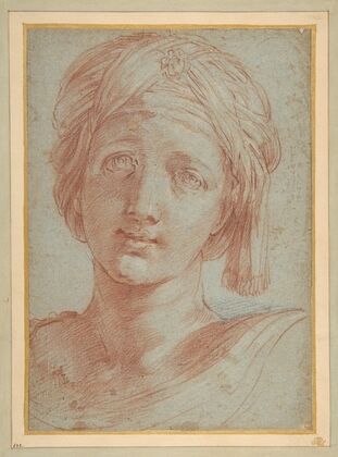 Head of a Young Woman Wearing a Turban