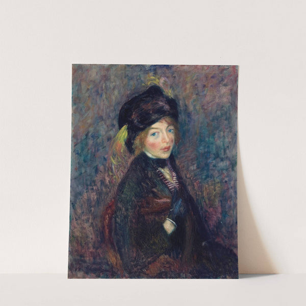 Head of Girl, Feather in Turban by William James Glackens