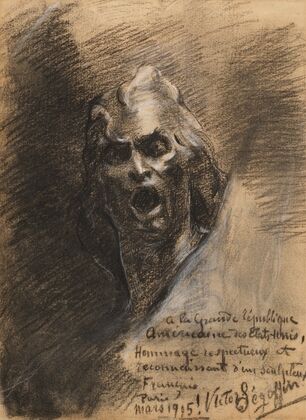 Head of Man Expressive of Horror