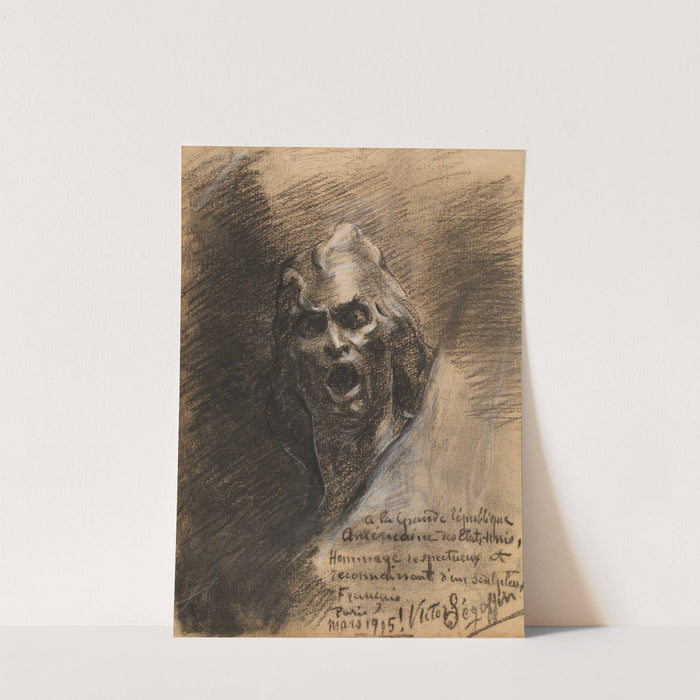Head of Man Expressive of Horror by Victor Joseph Ségoffin