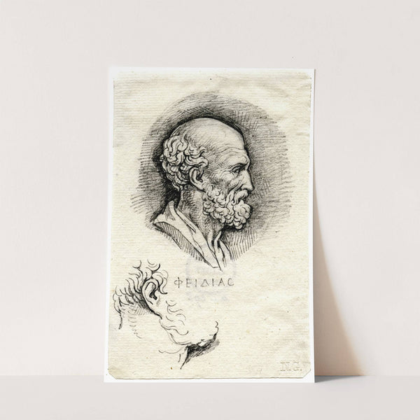 Head of Phidias, in profile to the right by David Humbert de Superville