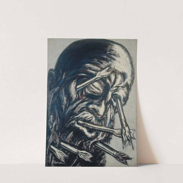 Head Pierced with Arrows, from the Los teules series (1947) by José Clemente Orozco