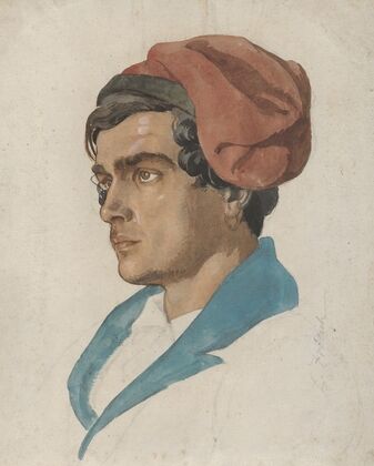 Head Study of a Fisherman from Capri (ca. 1849)