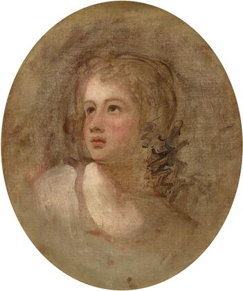 Head study of a young girl
