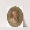 Head study of a young girl by George Romney