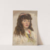 Head Study of Woman with Long Hair by Aurel Ballo