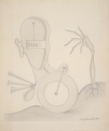 Head with Sign, Hand, Wheel, and Auto Horn