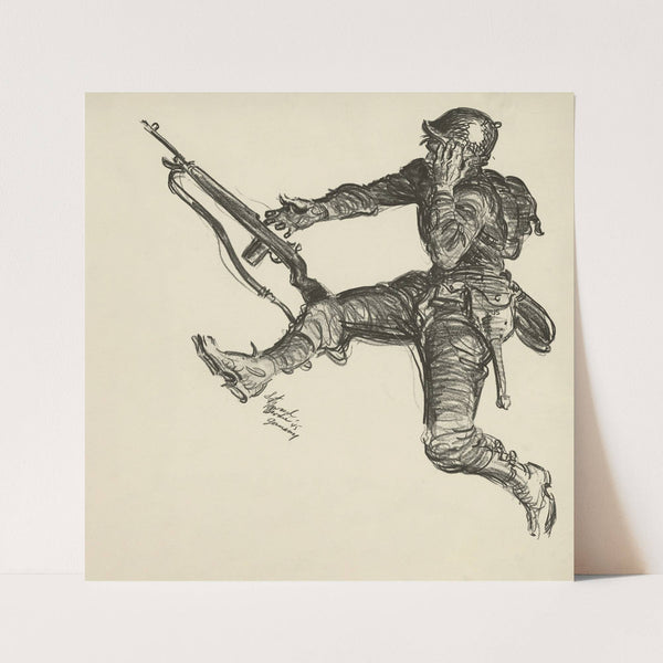 Head wound (1945) by Howard Brodie