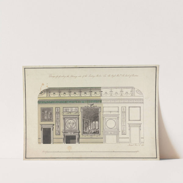 Headfort House, Ireland: Elevation of the Eating Parlor by Robert Adam