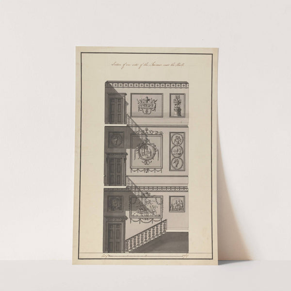 Headfort House, Ireland: Section of the Staircase by Robert Adam
