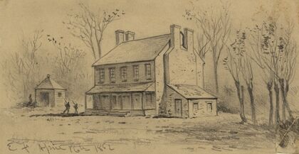Headquarters of Gen. Jos. E. Johnston, during the battle of the 1st Bull Run