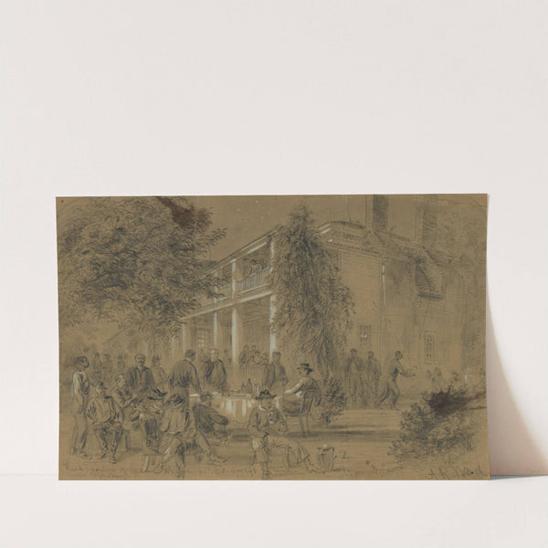 Headquarters of Genl. Warren at Col. Avery's house-near Petersburg by Alfred Rudolph Waud