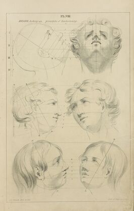 Heads looking up – principles of foreshortening