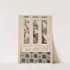 Heads of Six Courtesans Peeping through Heavy Wood Lattice Window by Toyokuni Utagawa