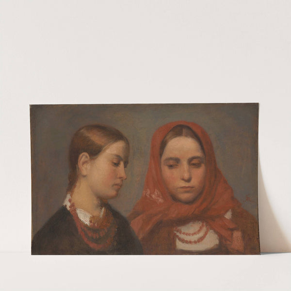 Heads of Two Young Girls by Aleksander Kotsis