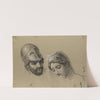 Heads Studies for &#039;Castor and Pollux Freeing Helen&#039; by Joseph-Ferdinand Lancrenon