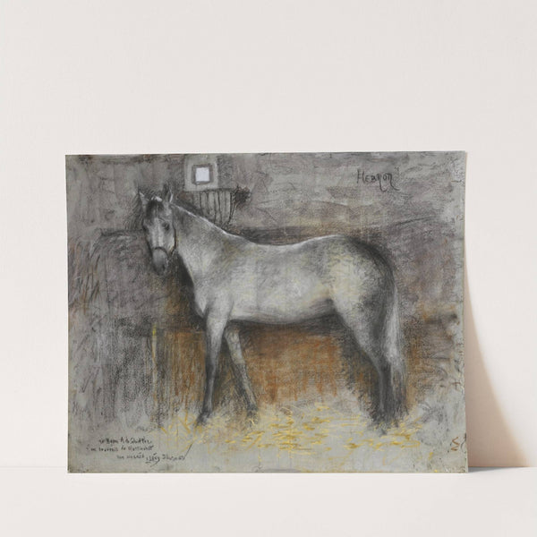 Hébron in his stable by Lucien Lévy-Dhurmer