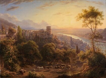 Heidelberg bei Sonnenuntergang